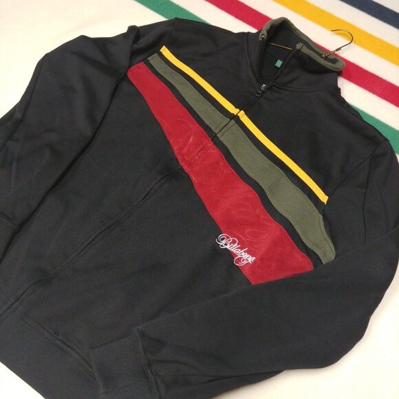 Vintage Billabong‎ Track Jacket Men Medium Striped Performance Sweatshirt Y2k - Picture 1 of 5